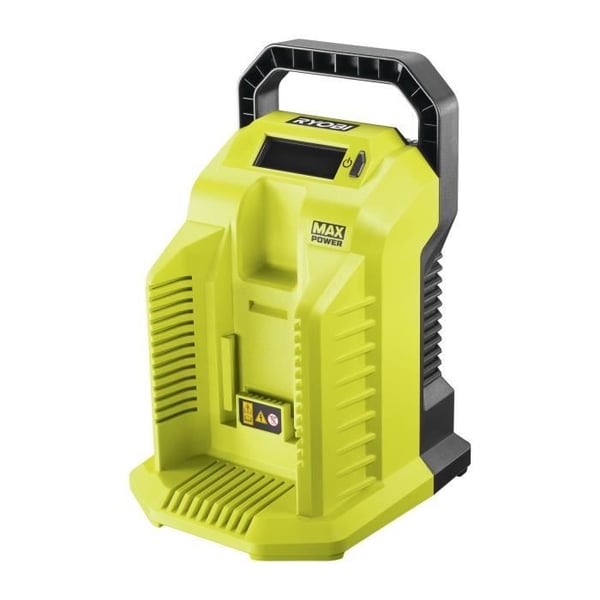 Oplader - RYOBI - 36 V ultrahurtig 10 A - Ladestrømsvariation afhængig af batteriet - LCD-skærm