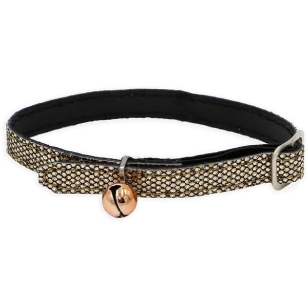 Katthalsband - AIME - Glittrigt Bling Bling - Röd Nylon. Silverklocka