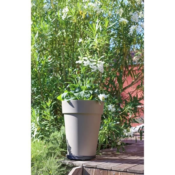 Keskikorkea pyöreä maljakko? 44 cm - EDA - Toscana - 50 L - 44 x K. 53 cm - Taupe