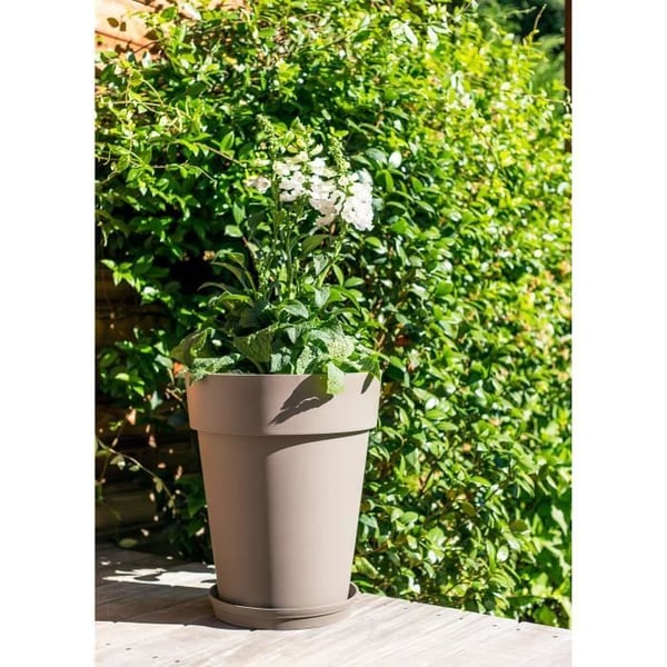 Keskikorkea pyöreä maljakko? 44 cm - EDA - Toscana - 50 L - 44 x K. 53 cm - Taupe
