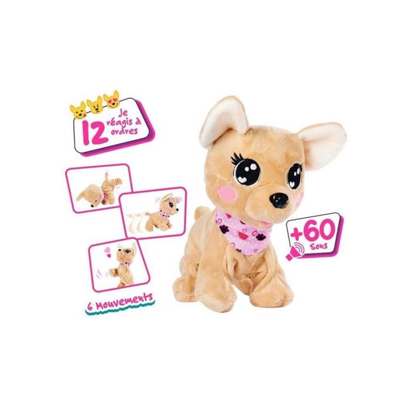 Simba - Interaktiivinen pehmolelu - Chi Chi Love Baby Boo - 30 cm - Interaktiivinen lelu - Ruskea ja pinkki - Unisex - 3+ vuotta
