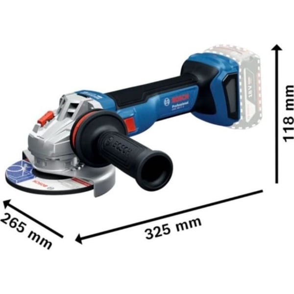 125 mm 18V GWS 18V-11 S blødstartssliber? Solo-karton - Bosch Pro