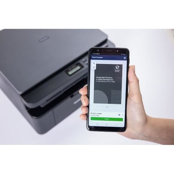 3-in-1 mustavalkoinen monitoimitulostin - BROTHER - DCP-L1640W - Wi-Fi ja Wi-Fi Direct - A4