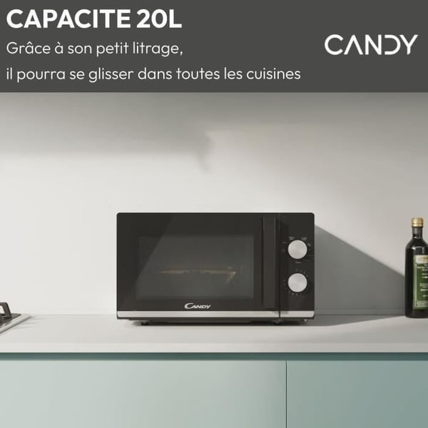 CMG20TNMB CANDY Moderna 20L 700W Mikrobølgeovnsgrill - 900W Grill - Mekanisk brugergrænseflade, 6 effektniveauer - Vægt, optøningsfunktion