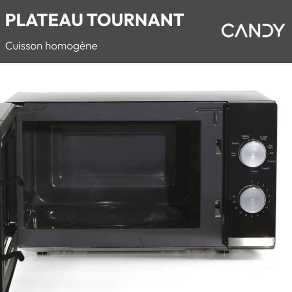 CMG20TNMB CANDY Moderna 20L 700W Mikrobølgeovnsgrill - 900W Grill - Mekanisk brugergrænseflade, 6 effektniveauer - Vægt, optøningsfunktion