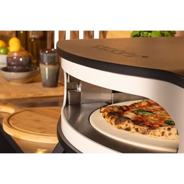Gas pizzaovn - COZZE - 17 - 90426 - 60,5 x 60,5 x 30,5 cm - Roterende sten - Integreret termometer og dør