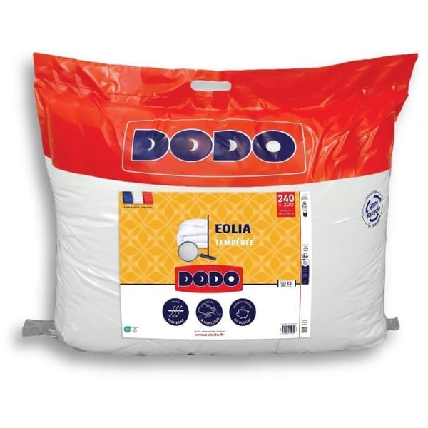 DODO - Lämpötilaa kestävä peitto 300 g/m² - EOLIA - 220 x 240 cm - Valkoinen