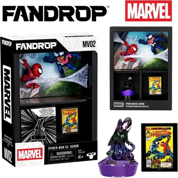 Hahmo - FANDROP x STAR WARS - Spider-Man vs. Venom - Vitriini kulttikohtauksella + minijuliste - 18 cm