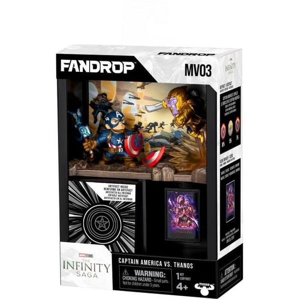 Figuuri - FANDROP x STAR WARS - Kapteeni Amerikka vs. Thanos - Vitriini kulttikohtauksella + minijuliste - 18 cm