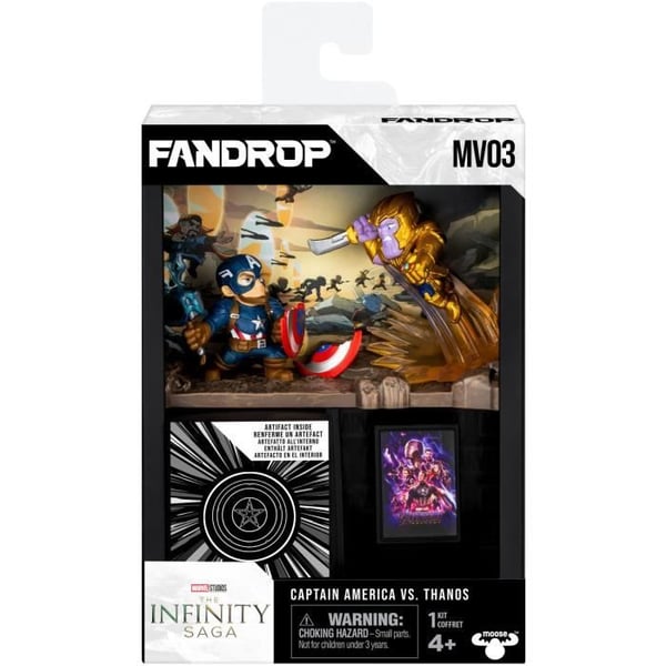 Figuuri - FANDROP x STAR WARS - Kapteeni Amerikka vs. Thanos - Vitriini kulttikohtauksella + minijuliste - 18 cm