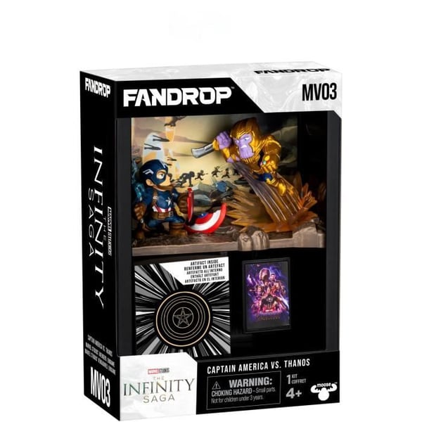 Figuuri - FANDROP x STAR WARS - Kapteeni Amerikka vs. Thanos - Vitriini kulttikohtauksella + minijuliste - 18 cm