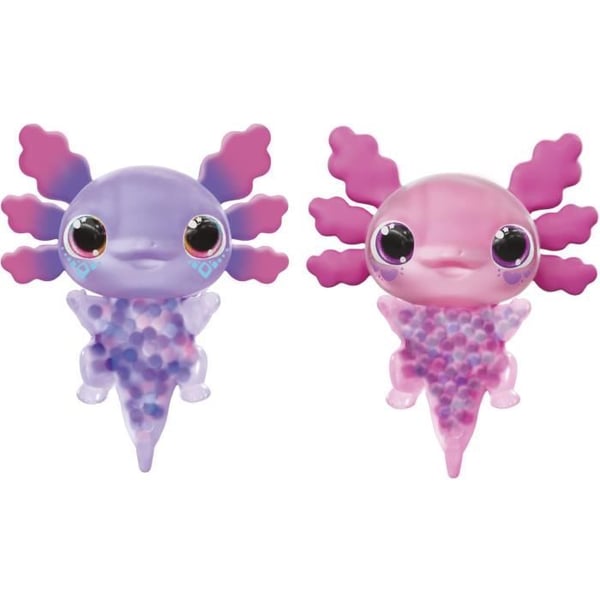 Animagic - GOLIATH - Axolotl dobbeltpakke - Bobleakvarium - Pink / Lilla - Fra 4 år
