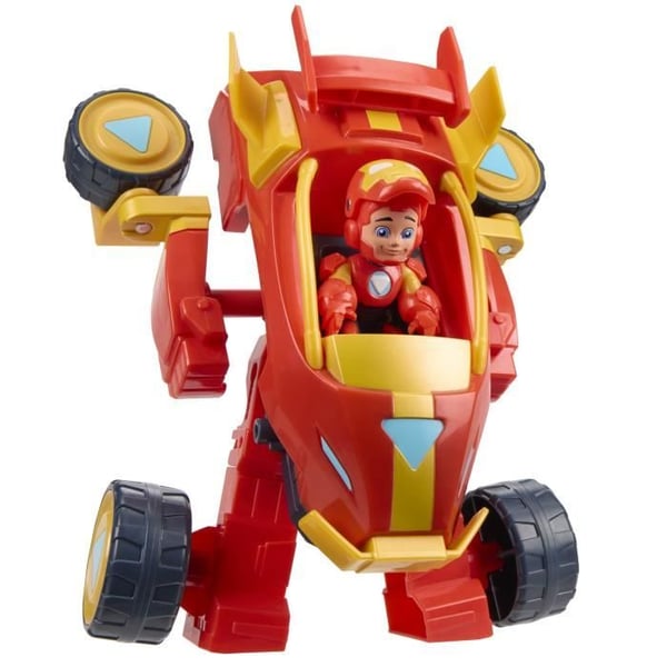 Iron Man Mecha-rustning och 2-i-1-fordon. Marvel Iron Man och hans fantastiska vänner. Från 3 år