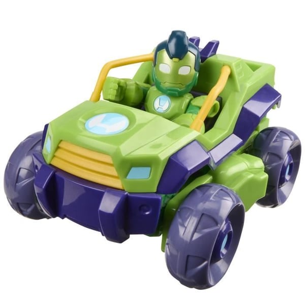Iron Hulk 2-i-1 Mecha-rustning og -køretøj. Marvel Iron Man og hans fantastiske venner. Fra 4 år