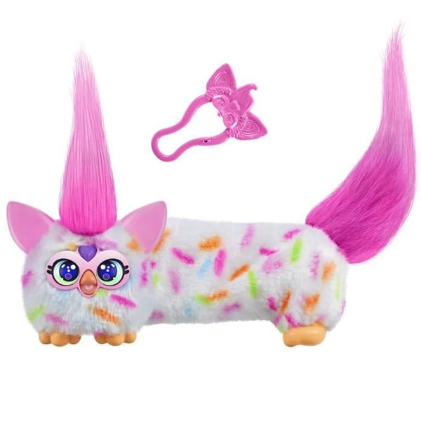 Furby DJ Furblets Bär-Cup-Cake. Mini elektronisk plysch. Barnleksak. 45 ljud och musik. Från 6 år.