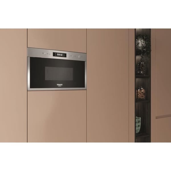 Inbyggd mikrovågsugn - HOTPOINT - HAM 212O X - Rostfritt stål - 22 L