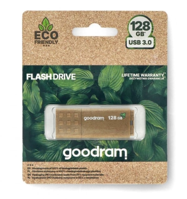 GOODRAM FLASHDRIVE 128 GB MILJØVENLIG USB 3.0 RE