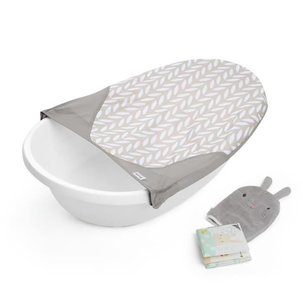 INGENUITY - Sylvi Baby Bath - Justerbar hängmatta för bebisar upp till 6 månader. Tvättlapp och badbok ingår. 24M+
