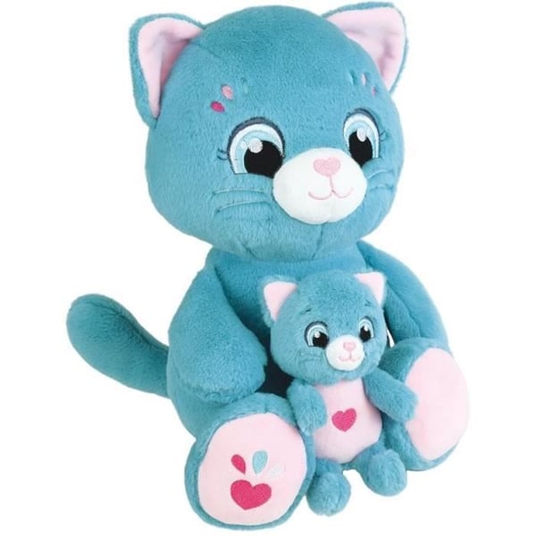 Blødt plysdyr - JEMINI - TOONIES - Interaktiv morkat og hendes baby - +/- 26 cm - 6 funktioner