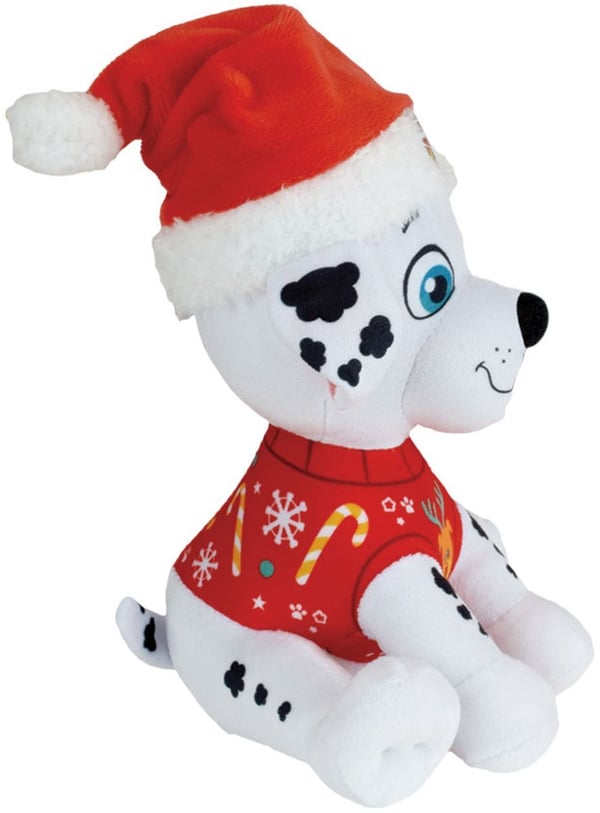 Sæt med 3 bløde legetøj - Paw Patrol - Chase, Stella og Marcus - +/- 17 cm - Juleversion