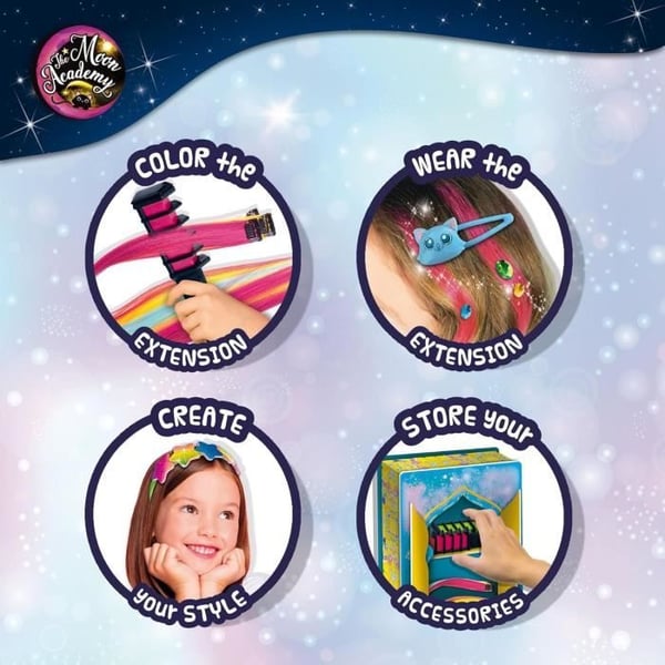 Frisörsalong - Kreativt Fritidspaket - THE MOON ACADEMY - Diverse tillbehör. Färgläggningar
