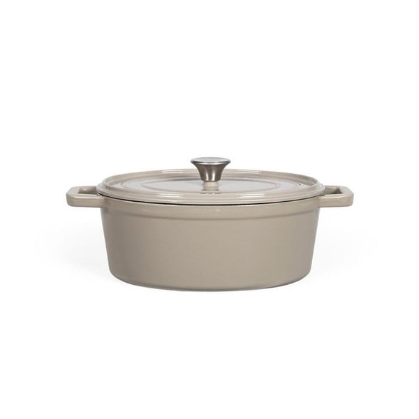 Soikea uunivuoka - LIVOO - MEP129G - 4,5 L - Emaloitua valurautaa - Piikit sisältävä kansi - Sopii kaikille liesitasoille - 29 x 22 cm