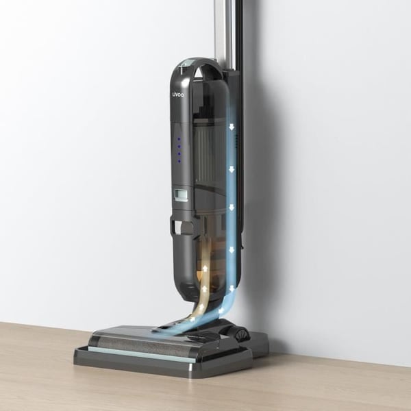Sladdansluten sopdammsugare - LIVOO - DOH143 CLEAN'UP - 600 W - 2 i 1 - 15 kPa - 80 dB - 2 tankar - Grå