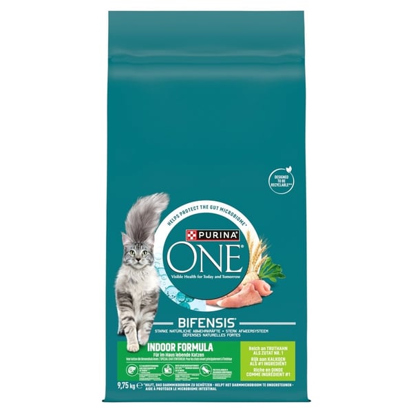 PURINA ONE INDOOR FORMULA Katt Kalkon 9,75 kg