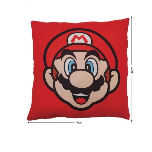 Dubbelsidig kudde - Fyrkantig - MARIO BROS - Mario och Luigi - Mikrofiber - 40 x 40 cm