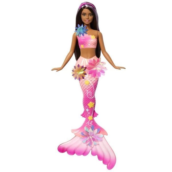 Barbie - Magisk Blomsterhavfrue - Dukke med langt brunt hår - Barbie - JDM73