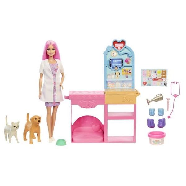 Barbie - Barbie Veterinärklinik Lekset - Docka och Tillbehör - Barbie - JFX93