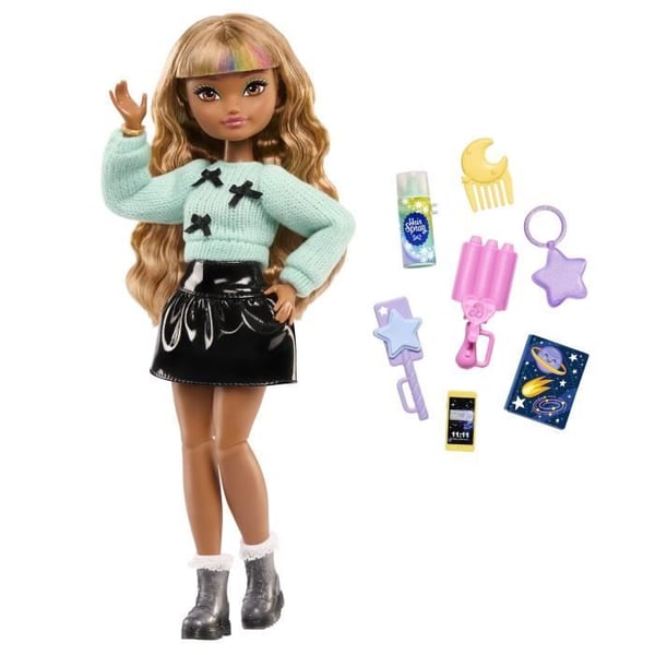 Barbie - Drømmeveninder Zia - Dukke med 7 tilbehør - Barbie - JGG36