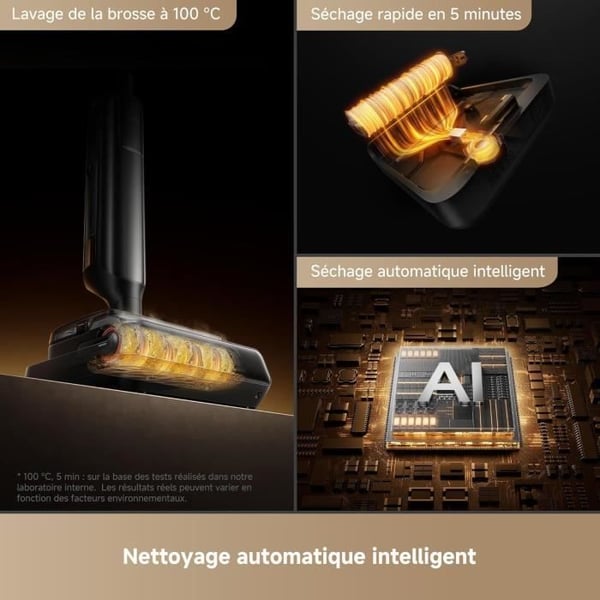 MOVA M50 ULTRA - Harja- ja lattiaimuri - 22 000 Pa - Robottivarsi - Taittuva ja pidennettävä kahva - Uppoharjapesu 100 °C