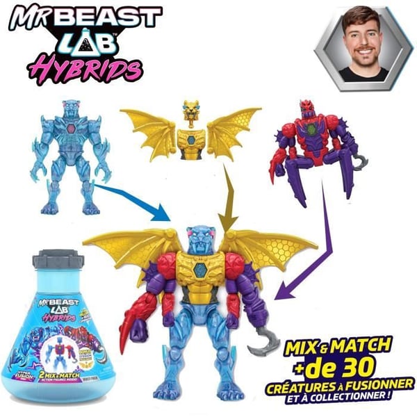 2 hahmon pakkaus - MRBEAST LAB - Mix & Match - 2 hahmohybridiä + puolikas lohikäärme