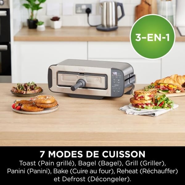 3-in-1 leivänpaahdin - NINJA Foodi - ST202EU - 2400 W - 1 paistopaikka - 7 toimintoa - Ruostumaton teräs