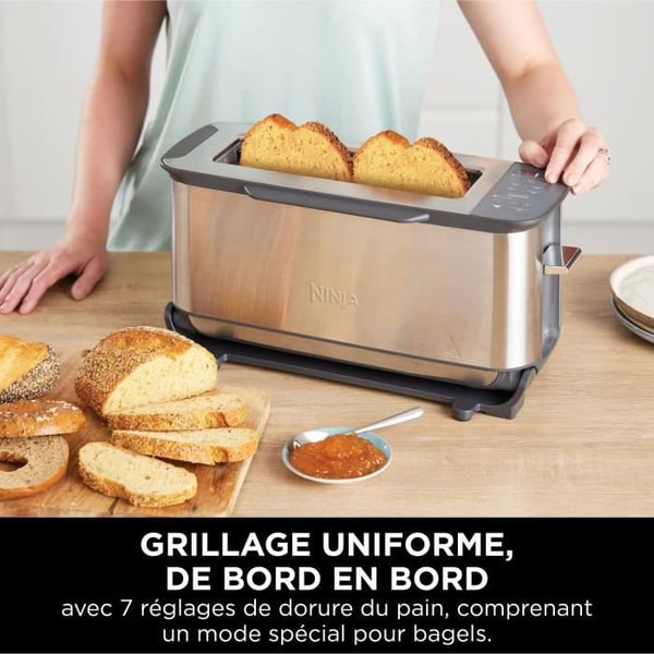 3-in-1 leivänpaahdin - NINJA Foodi - ST202EU - 2400 W - 1 paistopaikka - 7 toimintoa - Ruostumaton teräs
