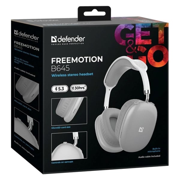 KUULOKKEET DEFENDER BLUETOOTH FREEMOTIONB645 HARMAA