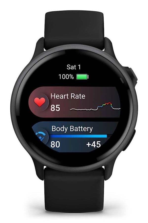 Garmin vívoactive 6 3,05 cm (1,2") AMOLED 42 mm Digitaalinen 390 x 390 pikseliä Kosketusnäyttö Musta Wi-Fi GPS (satelliitti)