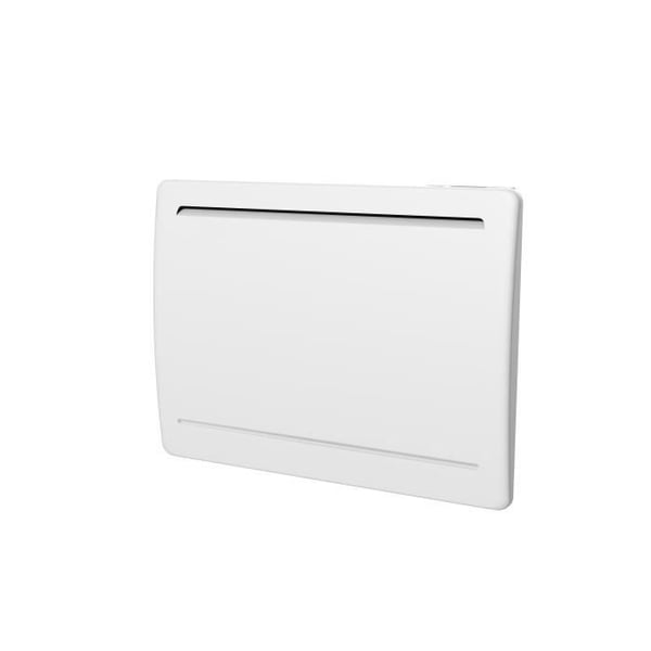 Fast elektrisk radiator med torr keramisk tröghet 1000W OCEANIC Rubis - Böjd design - Vit - NF