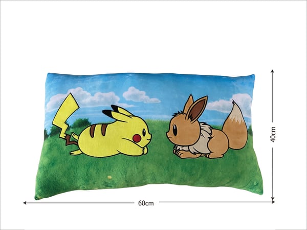 Premium Pude - POKEMON - Pikachu & Eevee - Mikrofiber - 60 cm