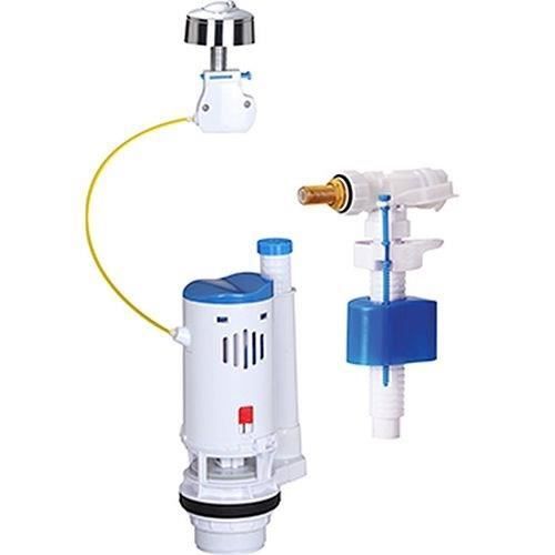 Toalettmekanismsats med sidoflottventil - ROUSSEAU - 3/6L - NF-certifierad