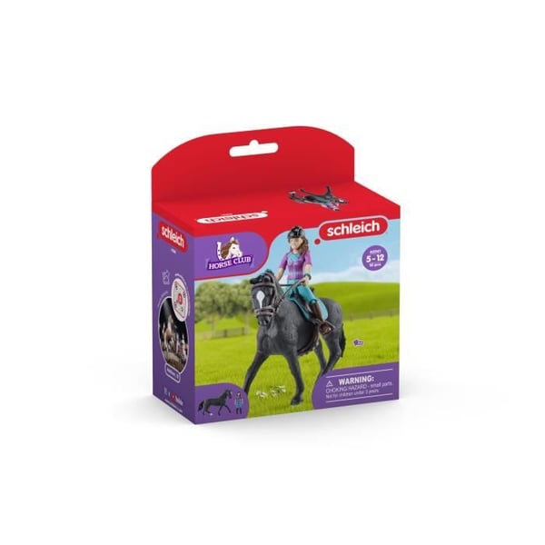 Lisa och Stormryttaren-figur. Schleich-box med 10 delar inklusive 1 hannoveransk Schleich-häst och dess ryttare.