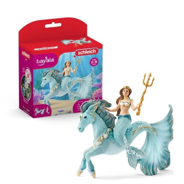 Sjöjungfru Eyela på sjöhästfigur - med trollstav - Schleich 70594 Bayala - Från 5 år