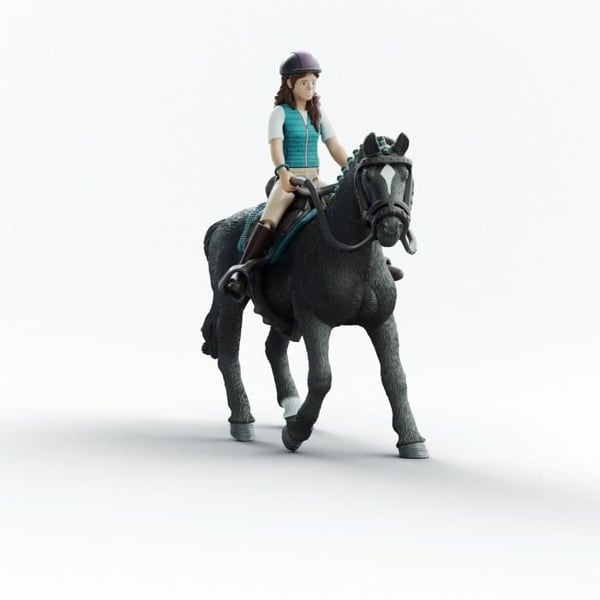 Cavaliere Lisa og Storm specialfigurer. SCHLEICH 42712 Hesteklub. Alder 4