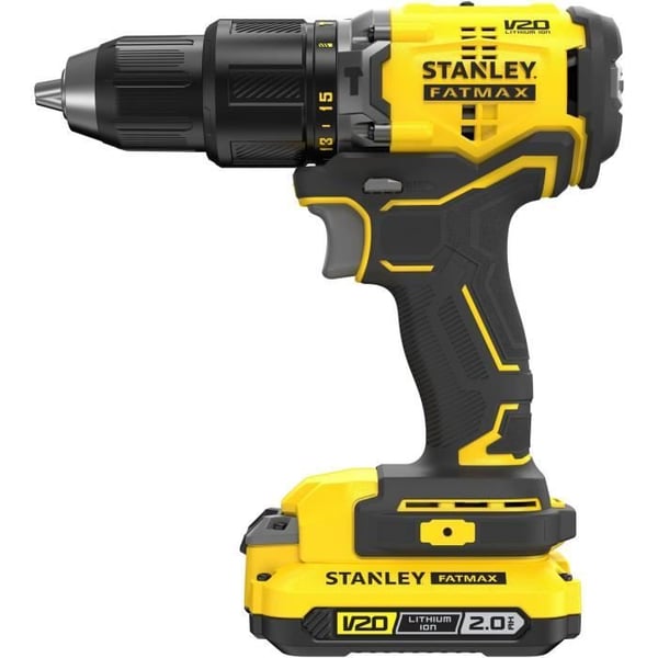 Børsteløs slagboremaskine 60 Nm - Lithium 18V - 2 batterier 2Ah - STANLEY FATMAX V20 - SFMCD715D2K-QW