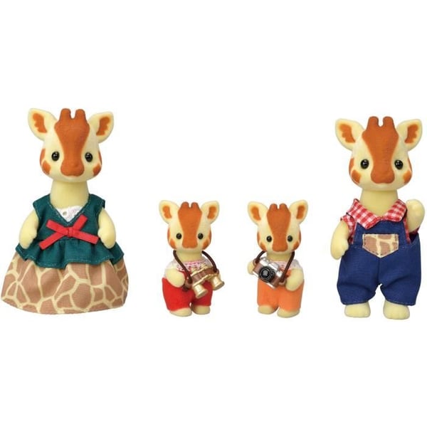 SYLVANIAN FAMILIES - Girafffamilj - 4 ledade figurer - Orange - Blandad