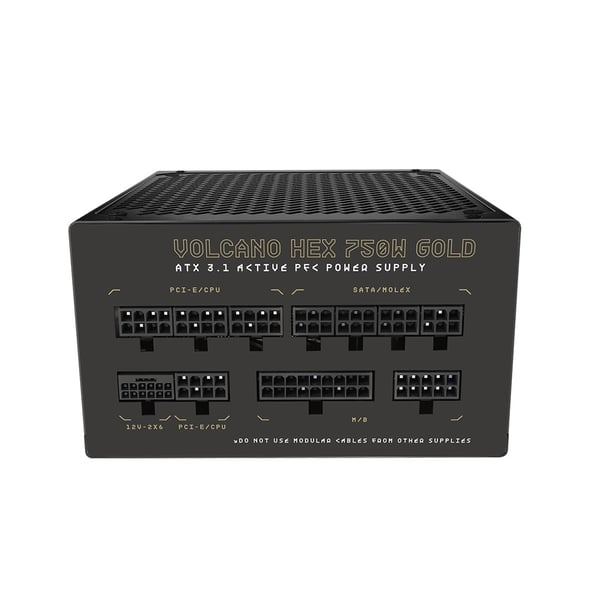 MODECOM Nätaggregat Volcano Hex 750W Gold ATX 3.1