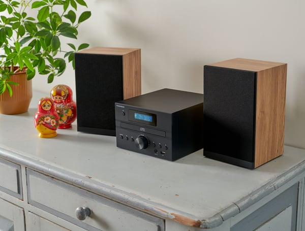 Mikrojärjestelmä - THOMSON - Bluetooth - Radio - CD - MP3 - USB - DAB - Puu ja musta