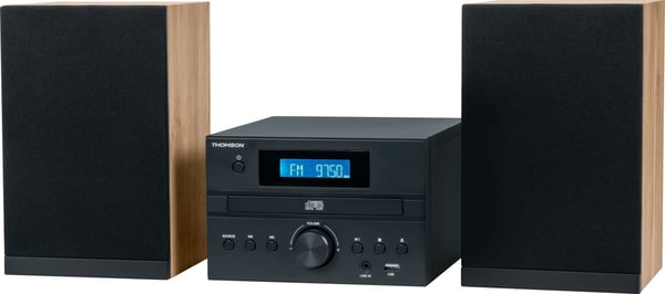 Mikrojärjestelmä - THOMSON - Bluetooth - Radio - CD - MP3 - USB - DAB - Puu ja musta