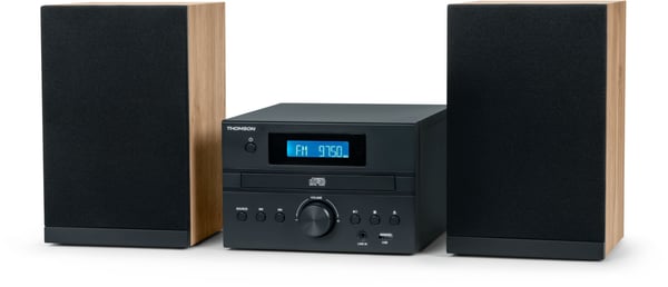 Mikrojärjestelmä - THOMSON - Bluetooth - Radio - CD - MP3 - USB - DAB - Puu ja musta